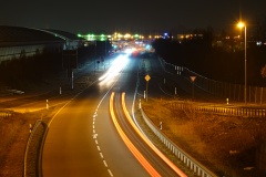 Hans-Stuck-Straße vom Hochkreisel aus gesehen